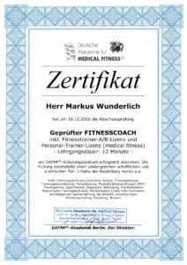 Geprüfter Fitnesscoach