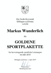 Goldene Sportplakette